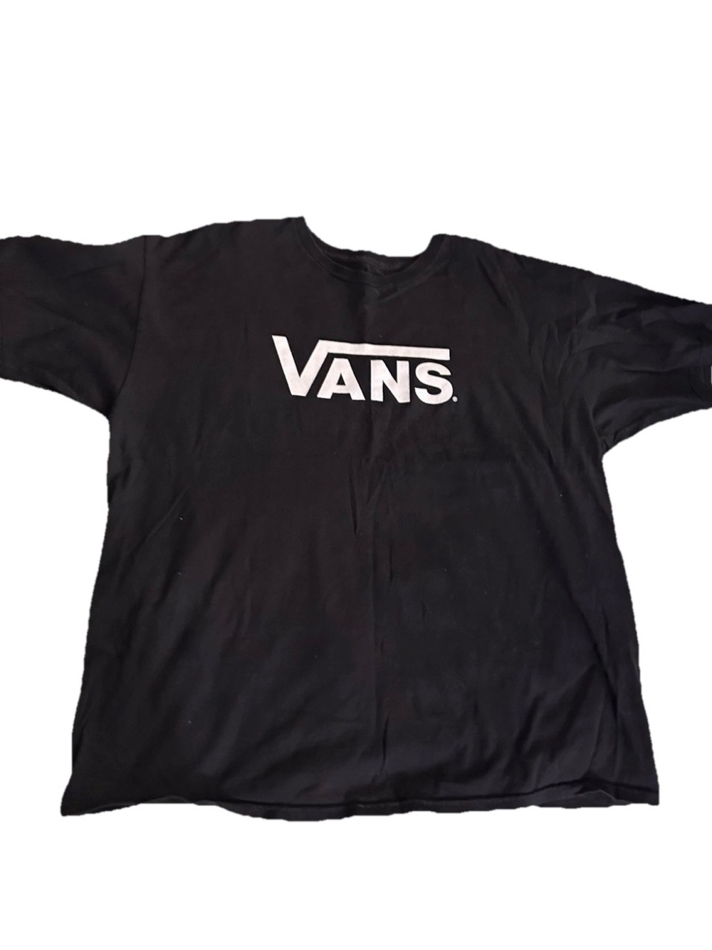 Vans Black Tee with White Logo XL